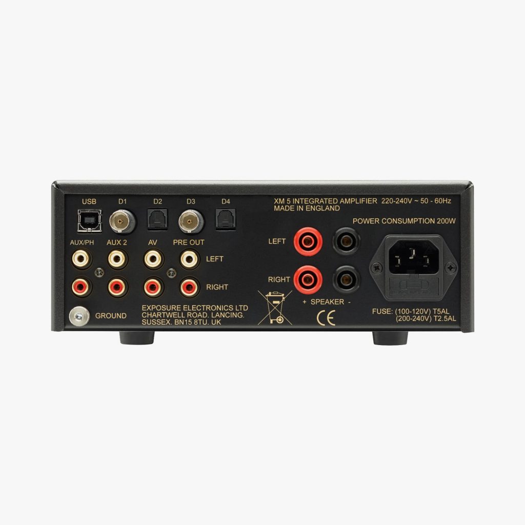 Exposure XM5 integrated amplifier rear panel