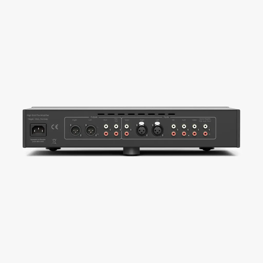 Hegel P20 preamplifier rear panel