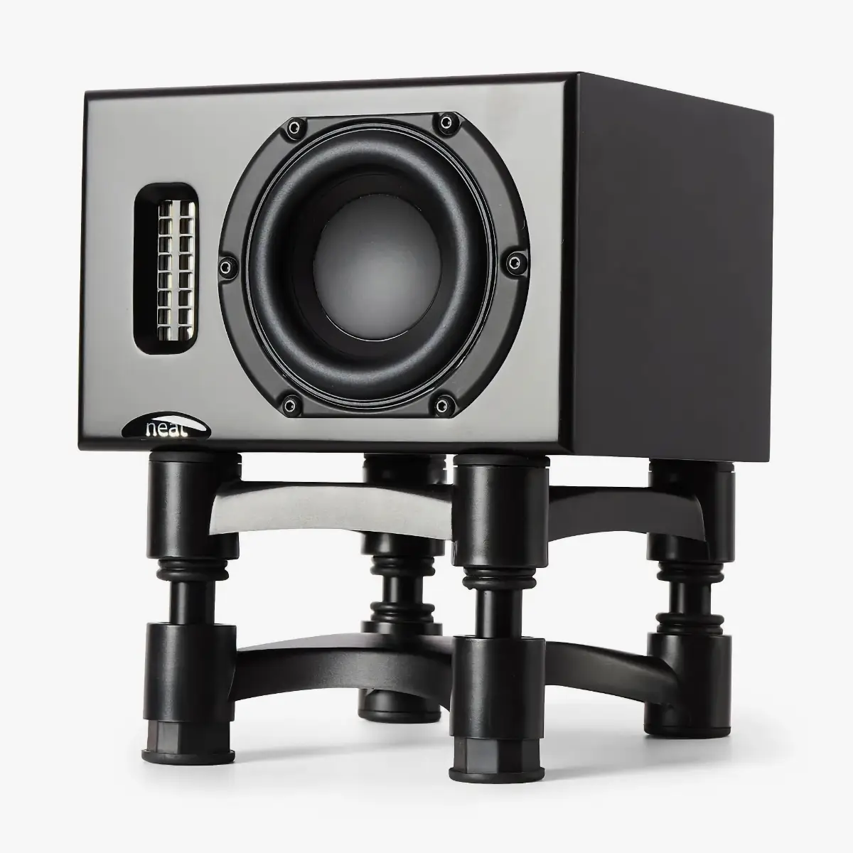Neat Iota II speaker on Iso Acoustics stand
