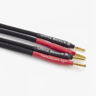 Tellurium Q Ultra Black II speaker links 4 mm banana plugs