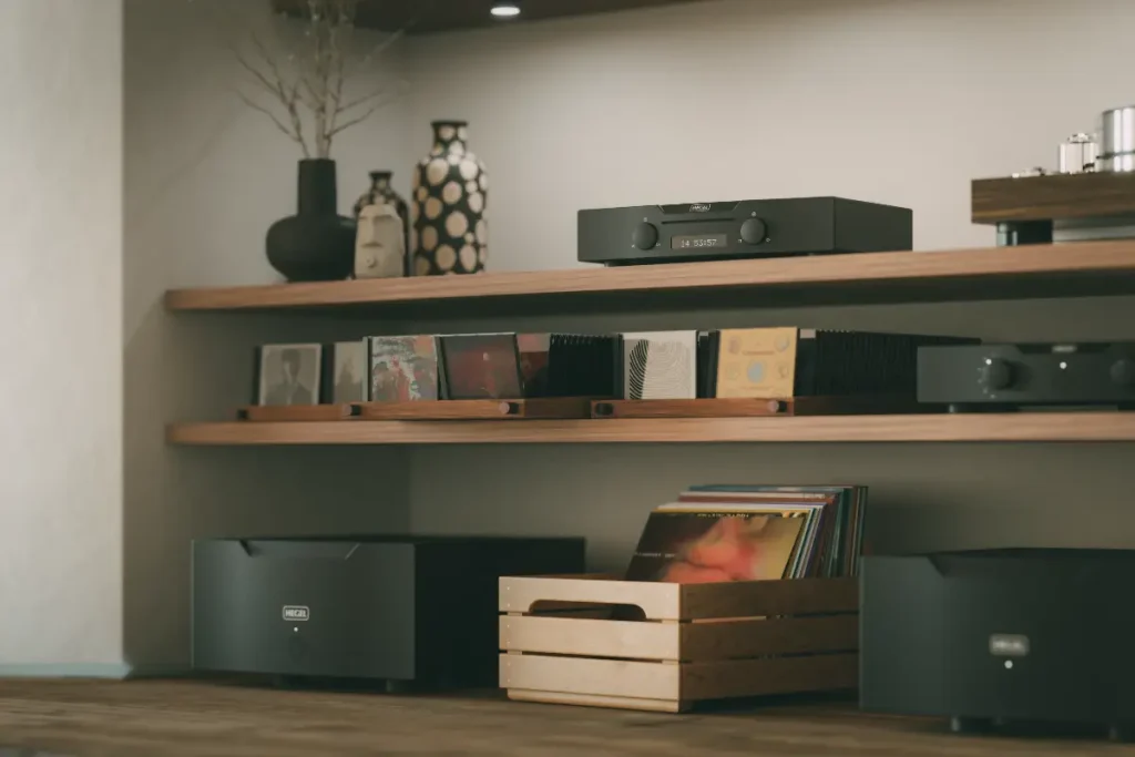 Hegel Viking CD player in a comfortable-looking living room