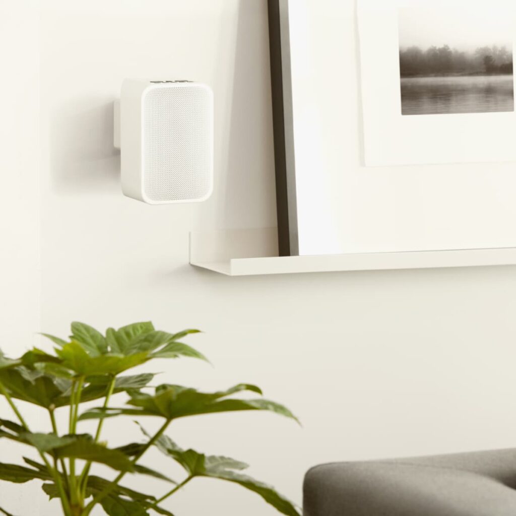 Bluesound Pulse Flex on wall bracket in room