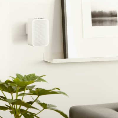 Bluesound Pulse Flex on wall bracket in room
