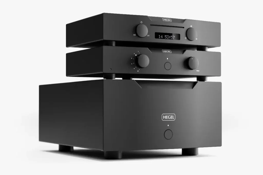Hegel P30A reference preamplifier stacked with H30A power amplifier and Viking CD player