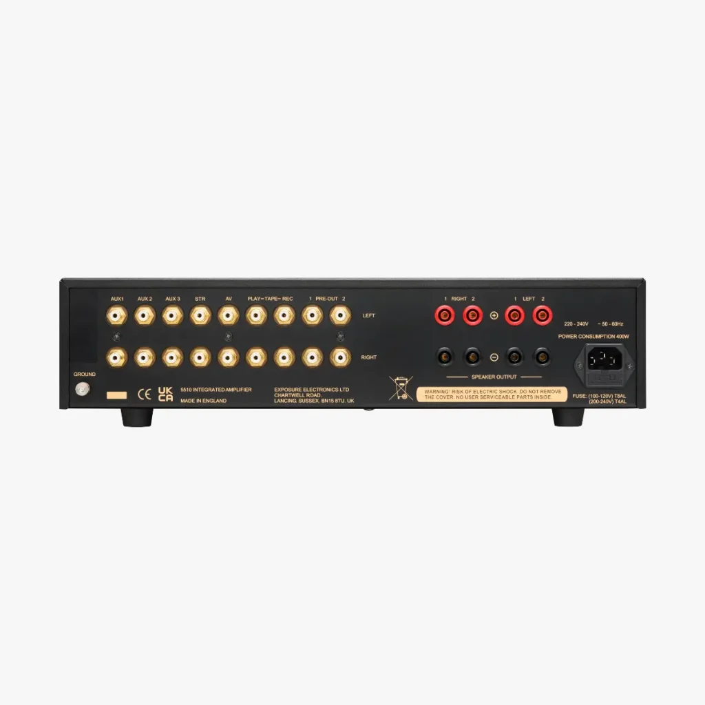 Exposure 5510 integrated amplifier rear panel with sockets