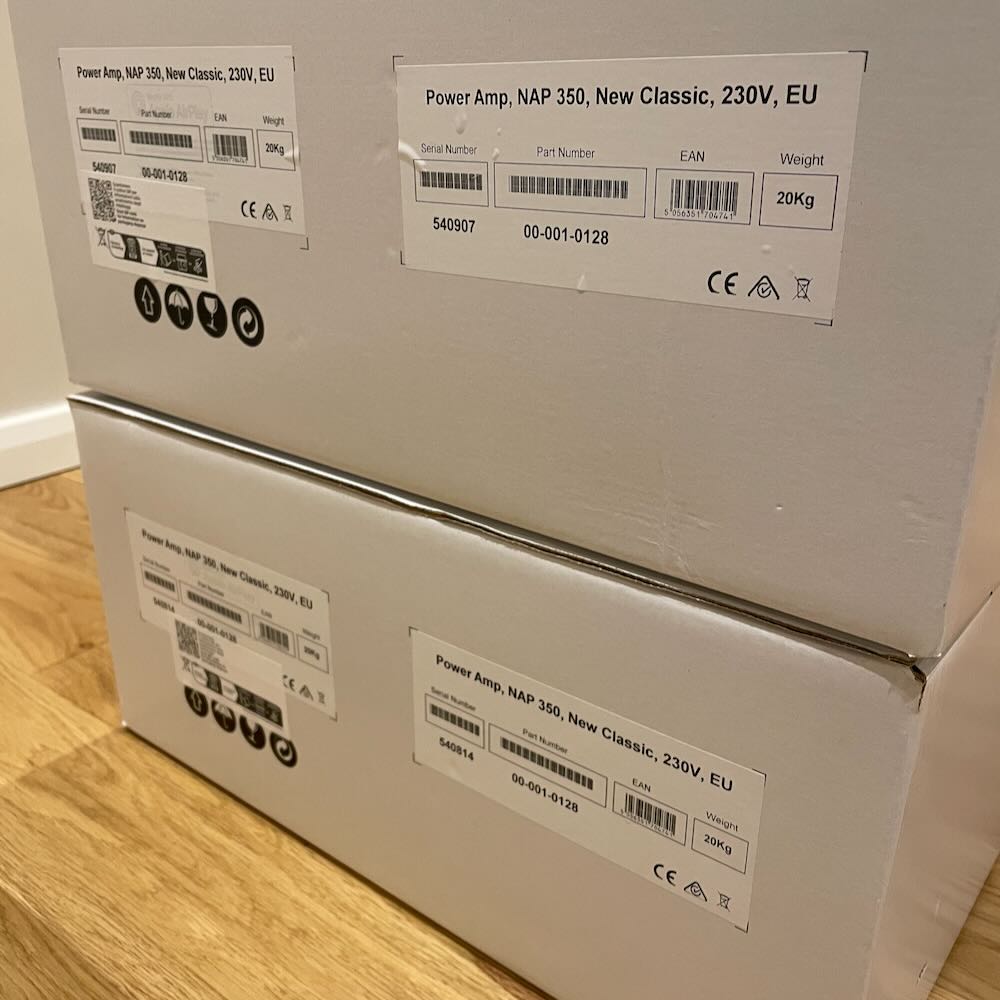 Naim NAP 350 mono power amplifiers