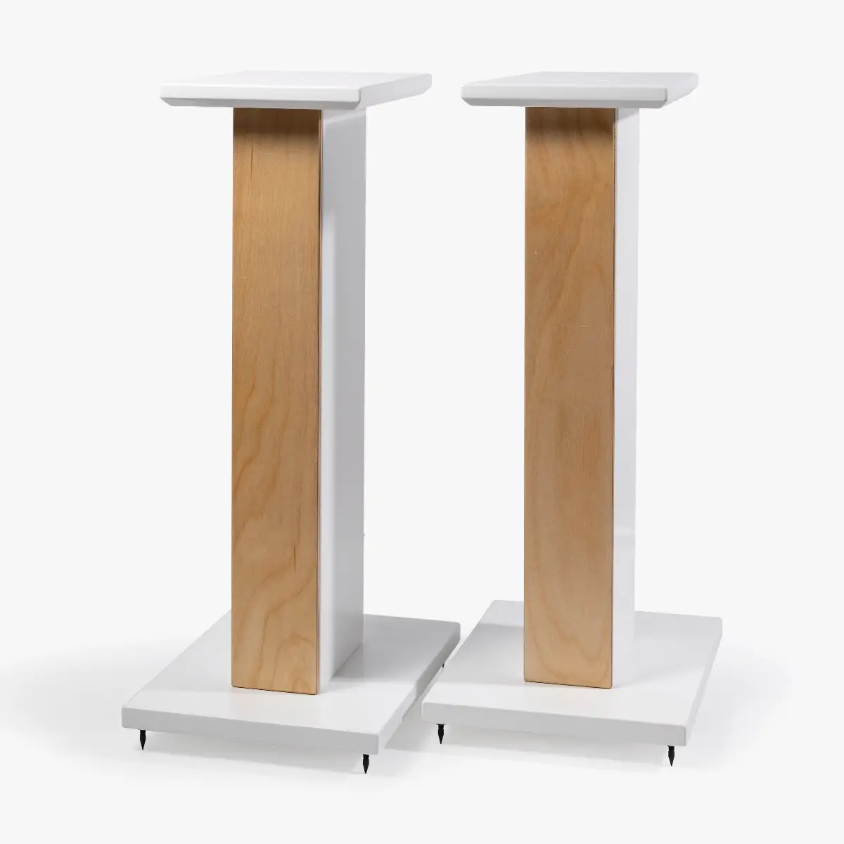 D'Von Audio speaker stands in birch white finish