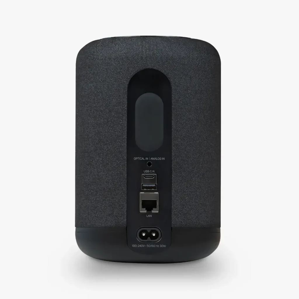 Bluesound Pulse Flex in black rear panel connections