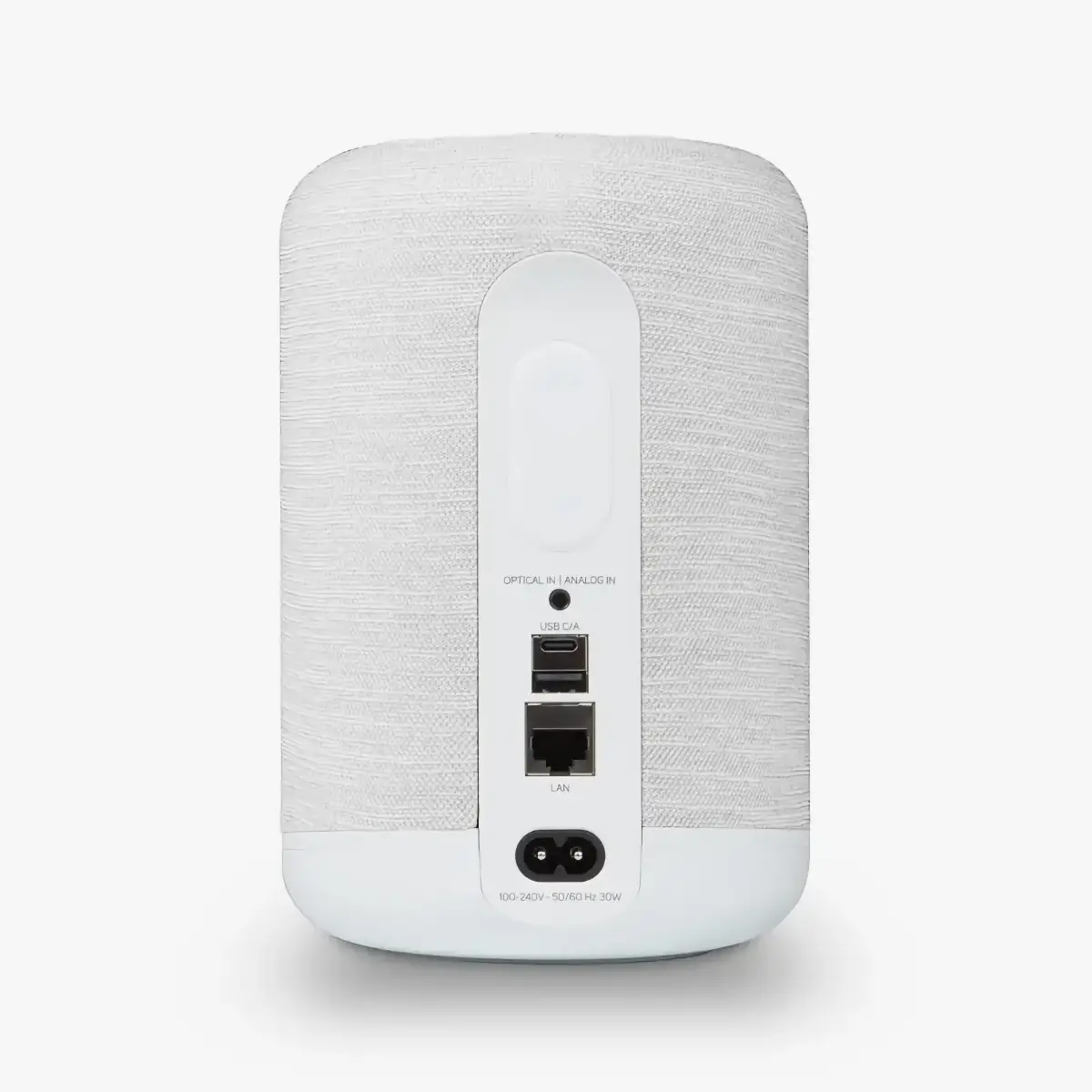 Bluesound Pulse Flex in pebble grey rear panel connections