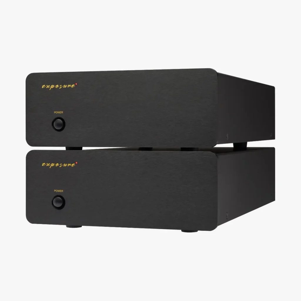 Exposure XM9 mono power amplifiers in black finish