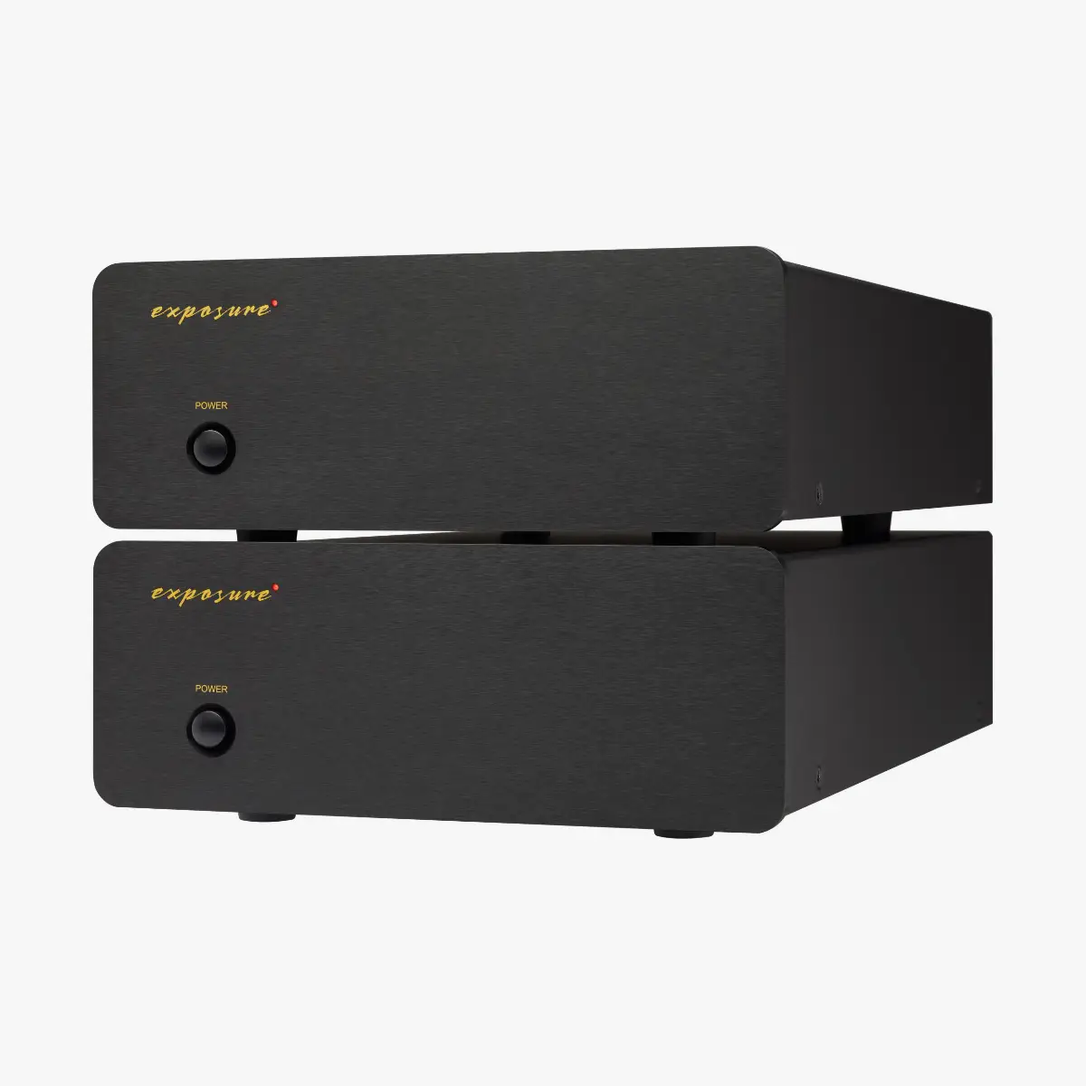 Exposure XM9 mono power amplifiers in black finish