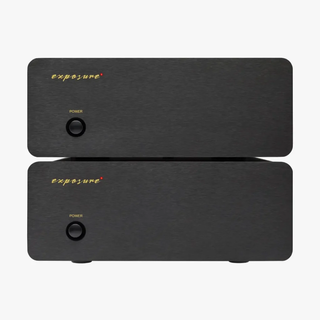Exposure XM9 mono power amplifiers in black finish