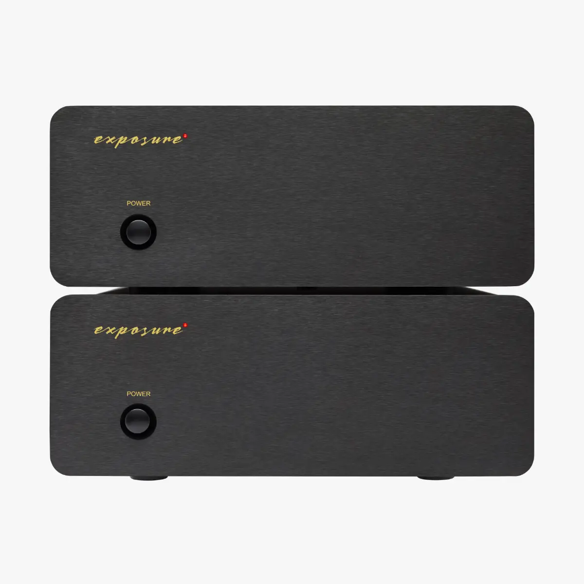 Exposure XM9 mono power amplifiers in black finish