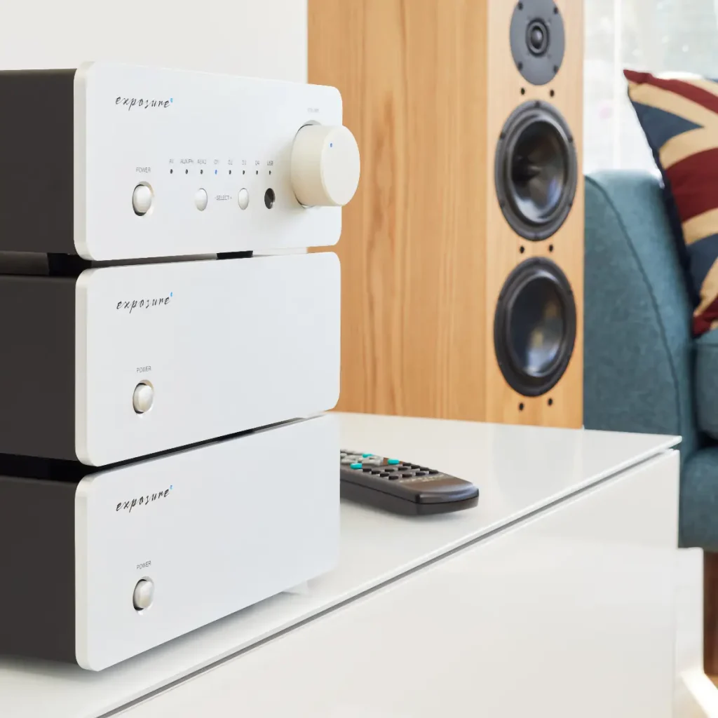 Exposure XM7 preamplifier and XM9 mono power amplifiers
