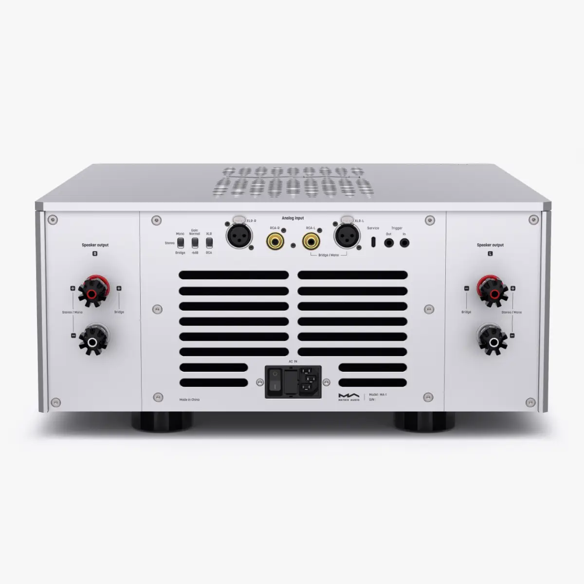 Matrix Audio MA-1 power amplifier rear panel