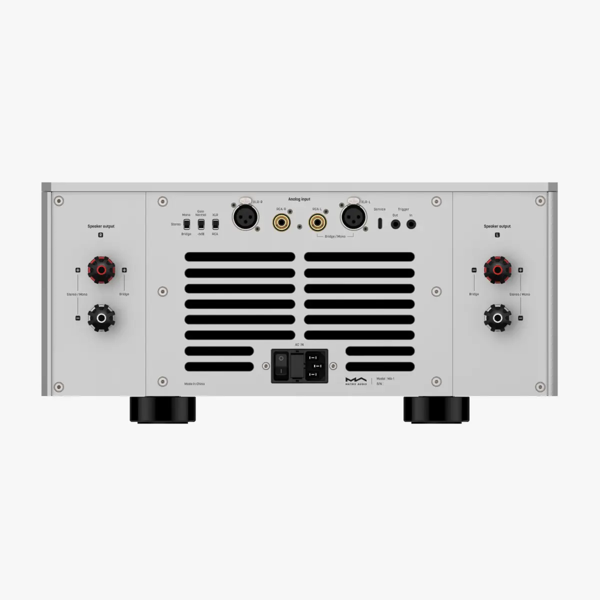 Matrix Audio MA-1 power amplifier rear panel