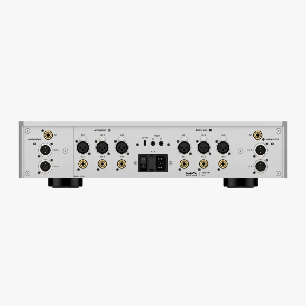 Matrix Audio MP-1 preamplifier rear panel