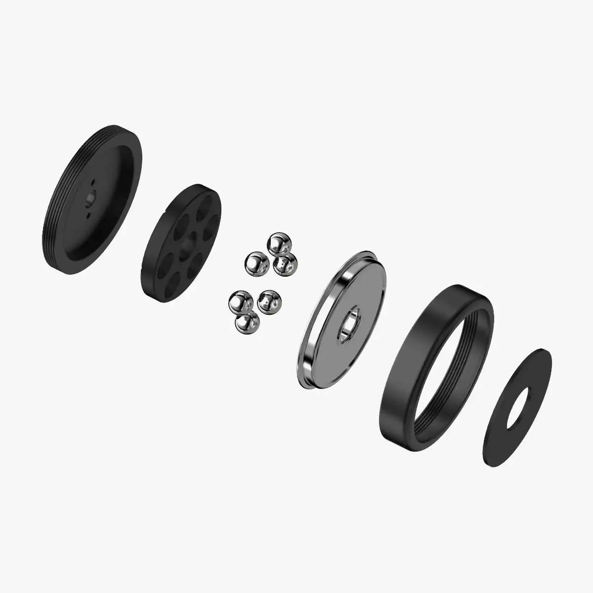 Matrix Audio SC-1 isolation foot exploded view