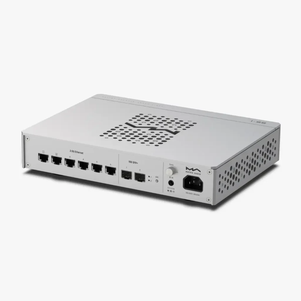 Matrix Audio SS-1 network switch rear