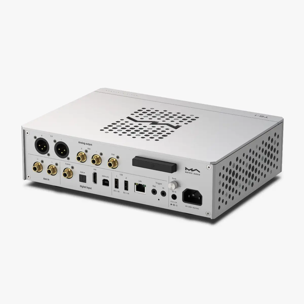 Matrix Audio TS-1 music streamer rear panel