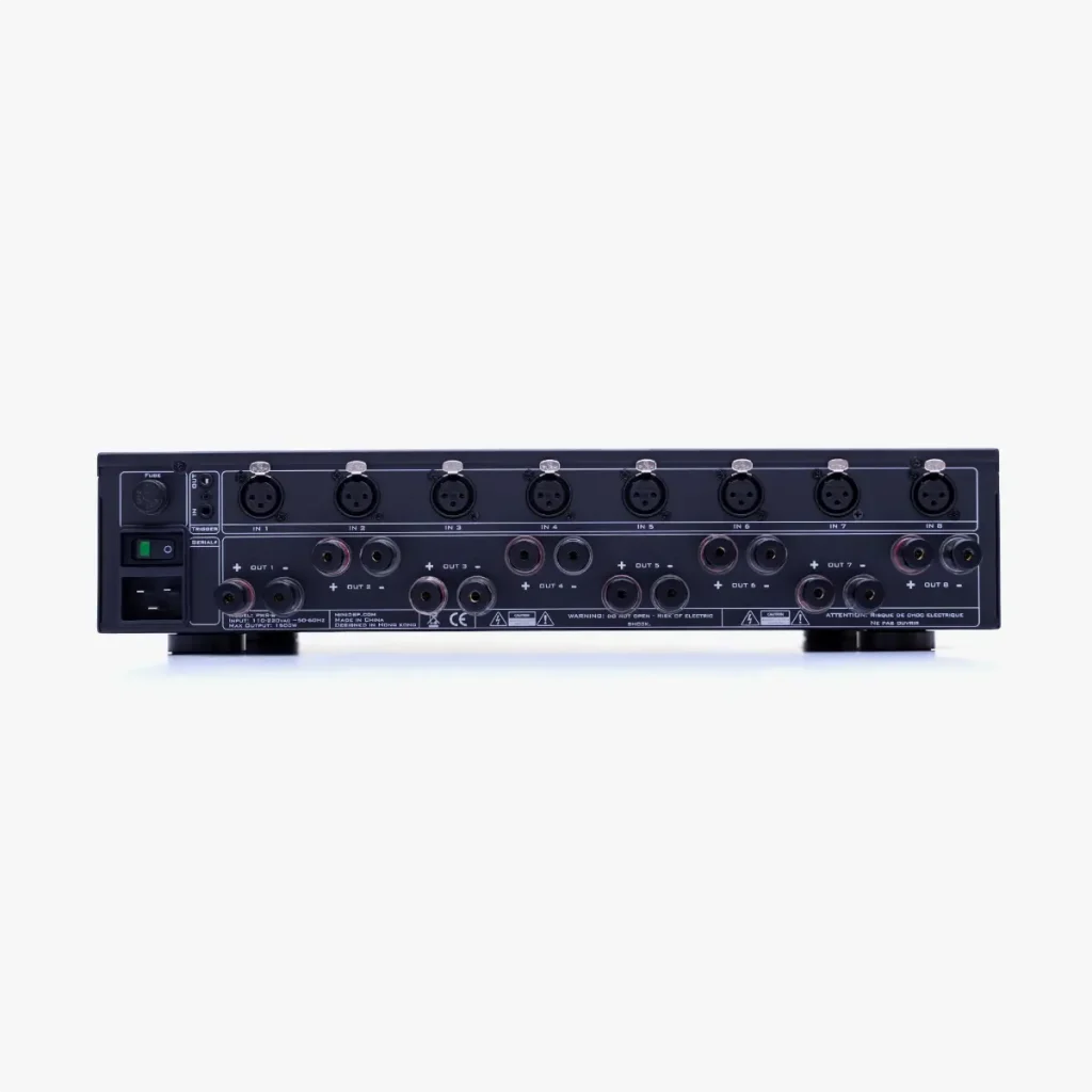 minIDSP AMP-8 rear panel